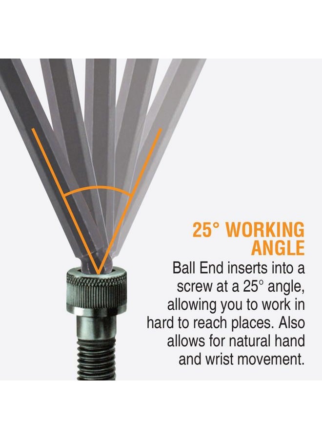 Bondhus 13189 Set of 8 Balldriver and Hex T-handles with Stand, sizes 2-10mm - Image 3