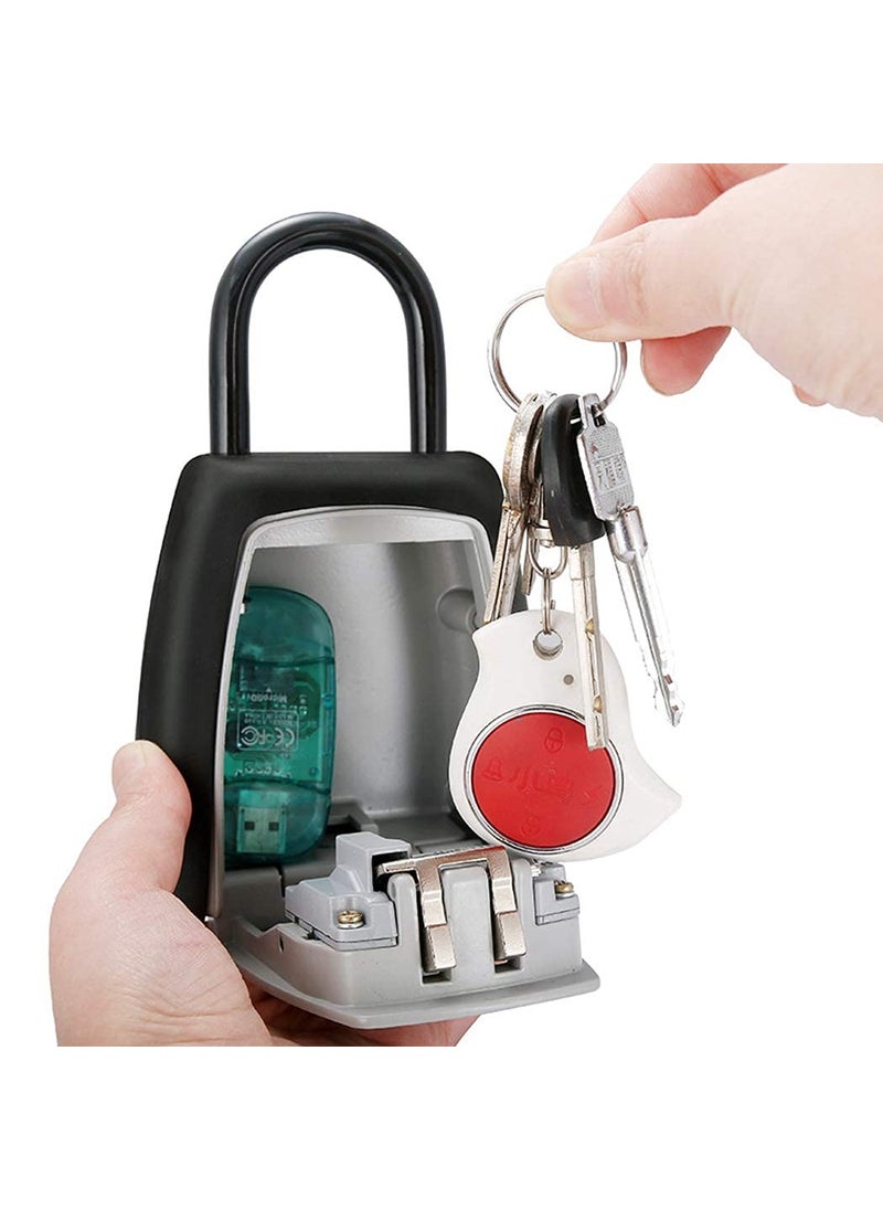 HEBEZON - HEBEZON Combination Key Safe BoxKey Safe Lock Box Outdoor Storage Box with Code Combination Password Security Lock Resettable Password Rustproof 4Digit Combination Keys Lock Box 1 Pcs - Image 1
