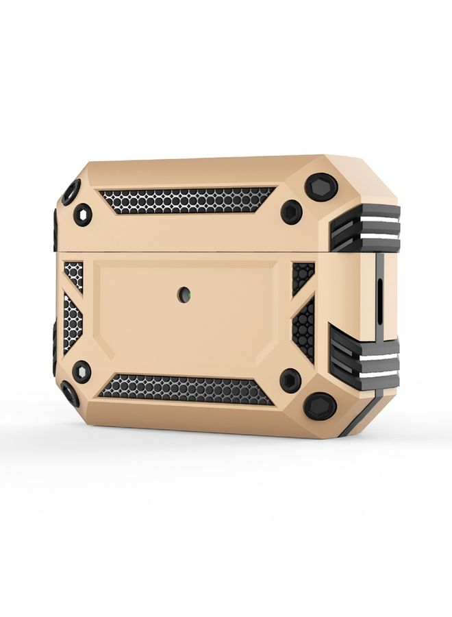 Raxoom Case Cover Armor Four-corner Shockproof Earphone Protective Cover For AirPods Pro 2 Gold