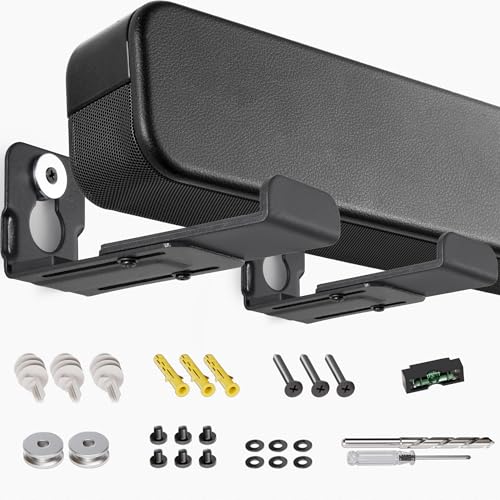 AENTGIU Soundbar Mount Under TV, Adjustable Sound bar Wall Mount Bracket with 3.4" - 5.8", Universal Soundbar Shelf for Most Soundbars, Easy Install, Heavy Duty Sound Bar Holder Support up to 30 lbs - Image 1