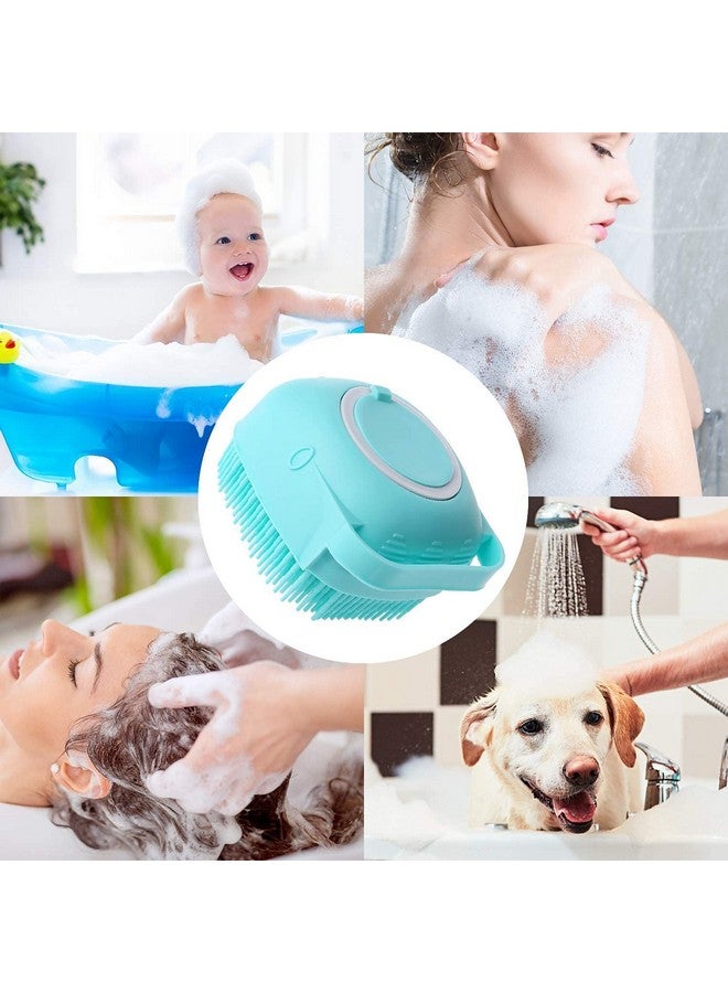 Shopfleet Combo Silicone Soft Bath Body Brush with Shampoo Dispenser Bath Back belt Ultra Exfoliating Scrubber Deep Cleaning Gentle Massage Exfoliation Kids Men Women (Multicolor) - Image 3