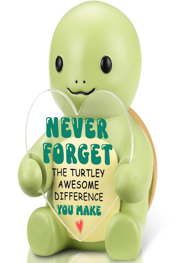 FOUGSTA Cute Turtle Resin Statue, Inspirational Desk Decor, Motivational Gift for Students, Encouragement Figurine for Coworker, Friend, Teacher, XXS45 - Image 1
