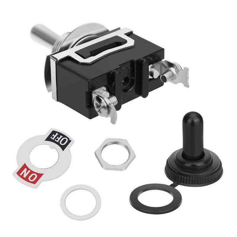 MUZHI Toggle Switch 12V, Heavy Duty 120V SPST ON Off Rocker Switch, 2 Pin SPDT Marine Toggle Switches Waterproof 15A 250V 20A 125V(6 Pack) - Image 5