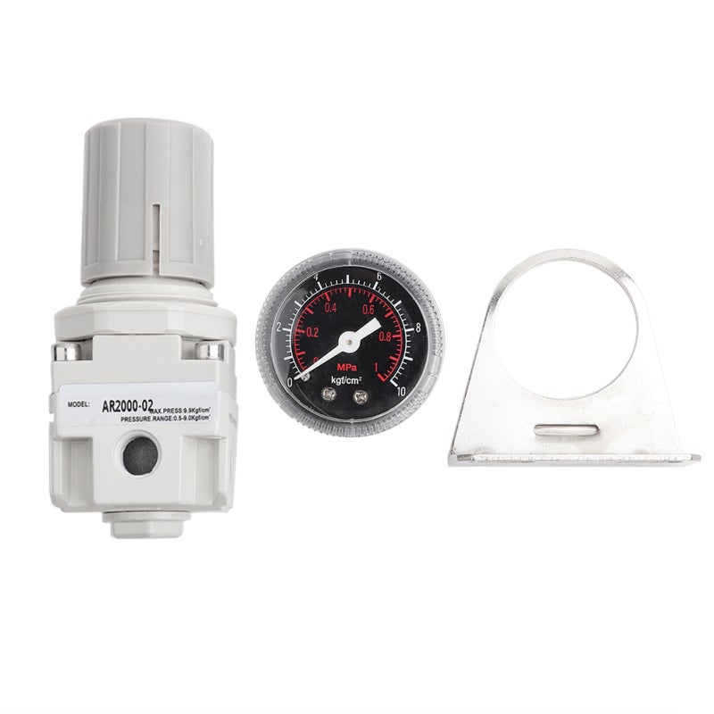 Air Pressure Regulator: High Accuracy Pressure Regulation - SMC Type Pressure Reducing Valve With Gauge Installing Bracket For Professional Use - Image 1