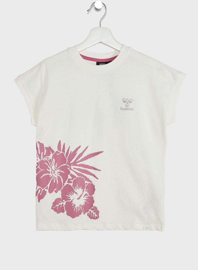 Hummel Kids Belle Logo T-Shirt - Image 1