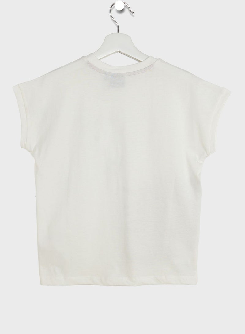 Hummel Kids Belle Logo T-Shirt - Image 2
