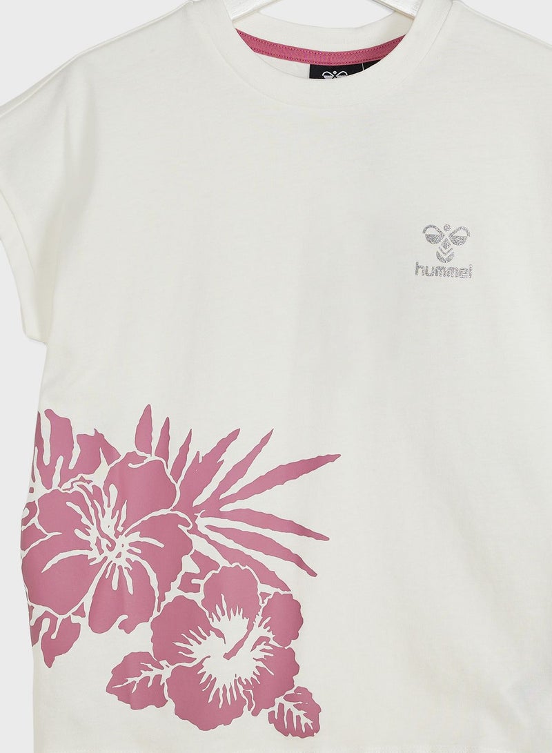 Hummel Kids Belle Logo T-Shirt - Image 3