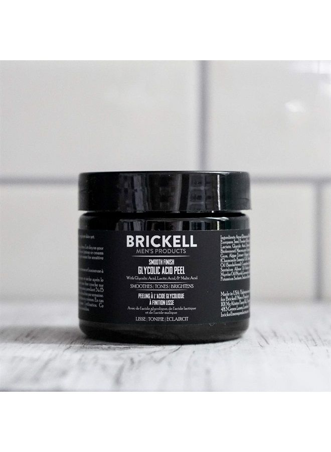 Brickell Men's Products Brickell Men's Smooth Finish Glycolic Acid Peel For Men, Natural and Organic, Anti-Aging Peel for Wrinkles, 2 Ounce, Scented - Image 2