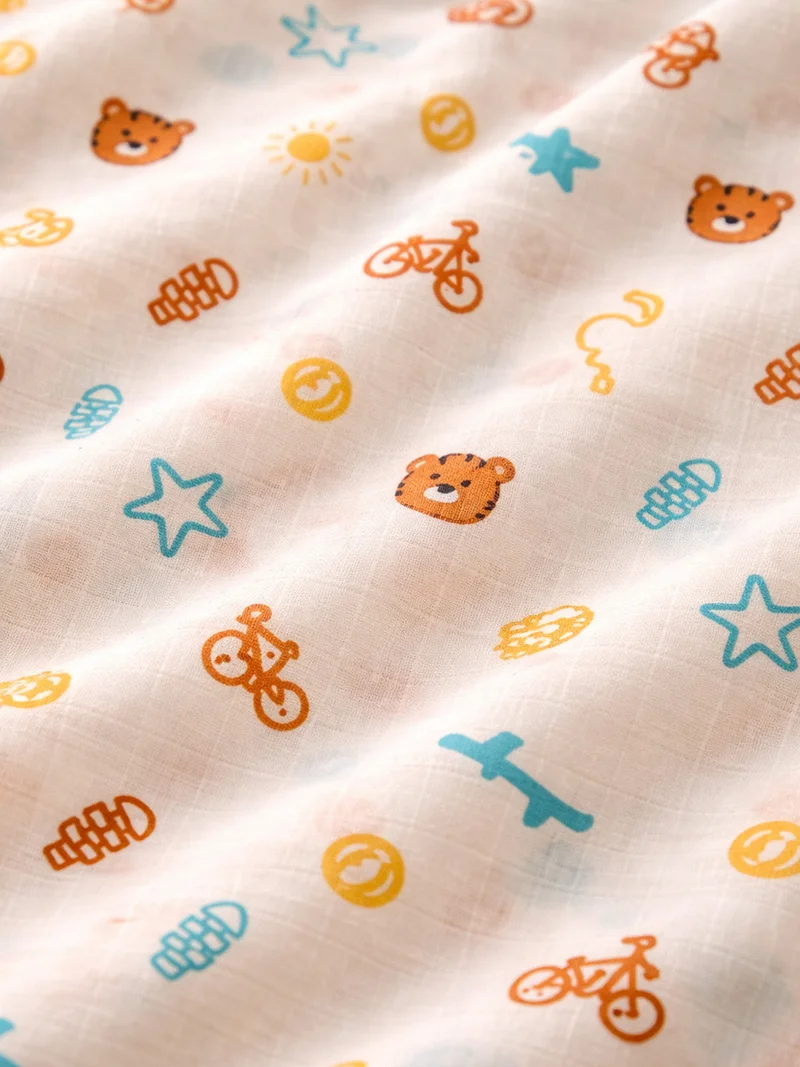 Nautinati Nautinati Baby Boys' Muslin 100% Cotton Pack of 2 All-over Print Woven Swaddles
