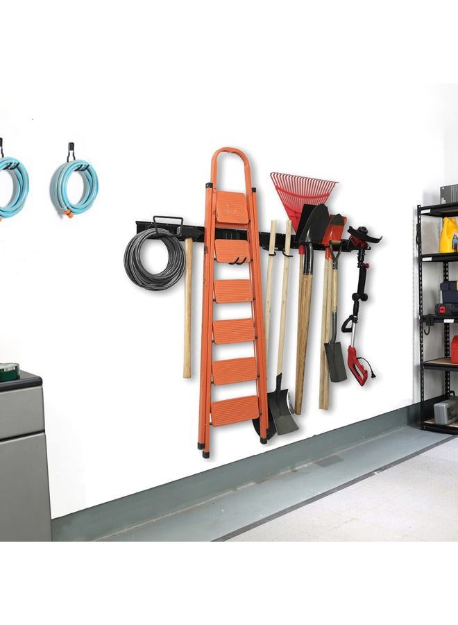 Wallmaster 15 PCS Tool Storage Rack, Garage Storage Wall Mount Organizer Garden Tool Heavy Duty Racks Broom Holder Hooks Hangers Max 420lb for Rake Shovel Lawn Garden - Image 2