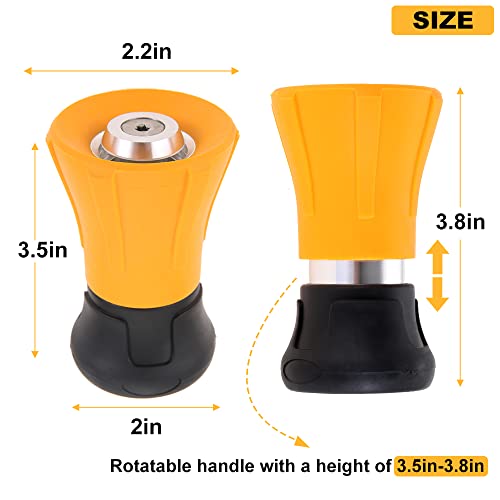 Hicello Fireman Hose Nozzle, Yellow Garden Hose Nozzle, High Pressure Sprayer Nozzle for Car Washing, Patio Cleaning, Watering Lawn and Garden, Universal Fit Garden Hoses - Image 2