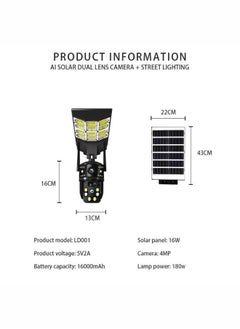 DOCKCASE 4MP Outdoor 4G SIM Card AI Dual Lens  Solar Security CCTV Camera and Street Lighting  - Image 5