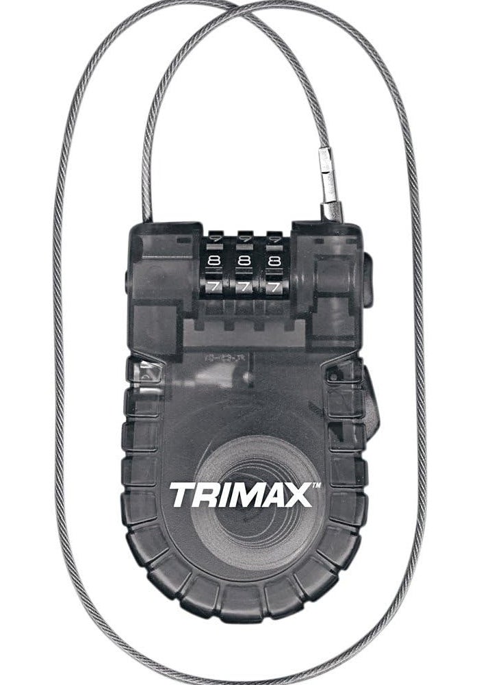 Trimax Retractable Cable Lock with Combination Lock - Image 1