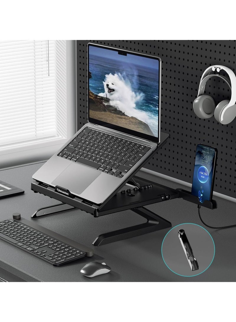 Laptop Stand for Desk, Muti-Angle Adjustable Portable Foldable Stand with Heat-Vent, Ergonomic Laptop Stand Riser Compatible with MacBook, Air, Pro, Surface Laptop (9-15.6 inches) (Black) - Image 4
