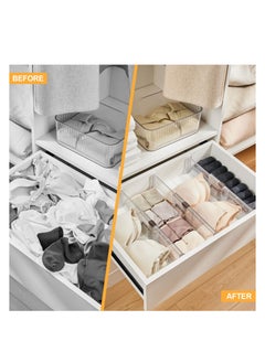 Generic 4 Pack Adjustable Drawer Dividers for Clothes and Home Organization, Expandable Storage Solution for Bedroom Bathroom Kitchen Office  - Image 4