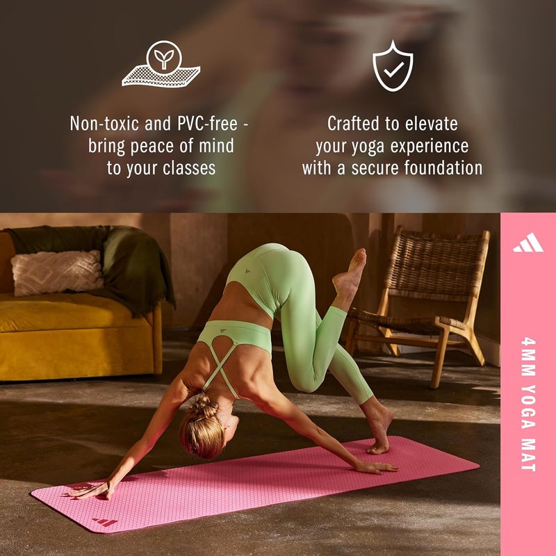 Adidas 4mm Yoga Mat in Pink Fusion - Image 5