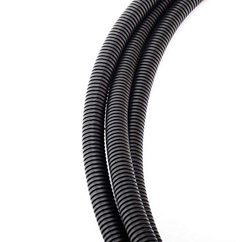ZhiYo 50 FT 1/2” Wire Loom Split Tubing Auto Wire Conduit Flexible Cover Plastic Cover for Electrical Wires & Cables High Temperature (-40F to 257F) - Image 4