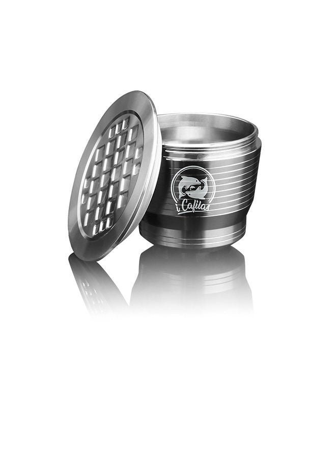 NIBEMINENT Stainless Steel Fillable Coffee Capsule Cup Silver 11*5.5*5.5cm - Image 3