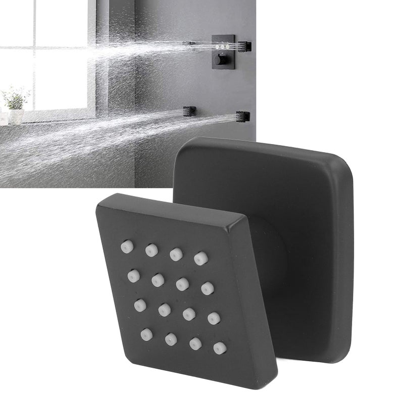 Body Spray Jets Quadrate 360° Adjustable Massage Spa Side Sprayer 16 Orifices Wall Mounted Sprayer with G1/2 Connector - Image 4