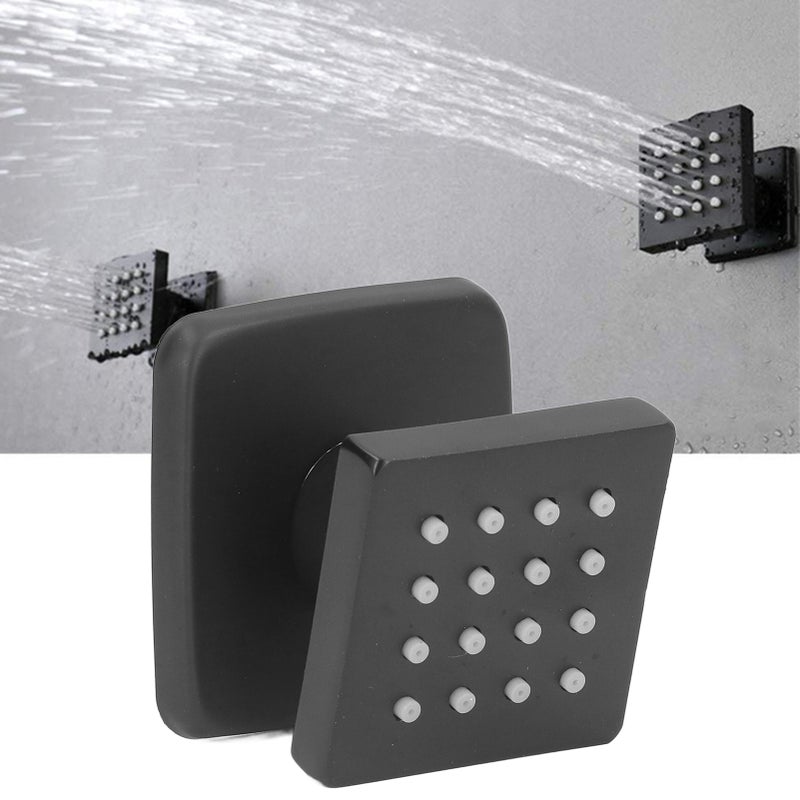 Body Spray Jets Quadrate 360° Adjustable Massage Spa Side Sprayer 16 Orifices Wall Mounted Sprayer with G1/2 Connector - Image 3