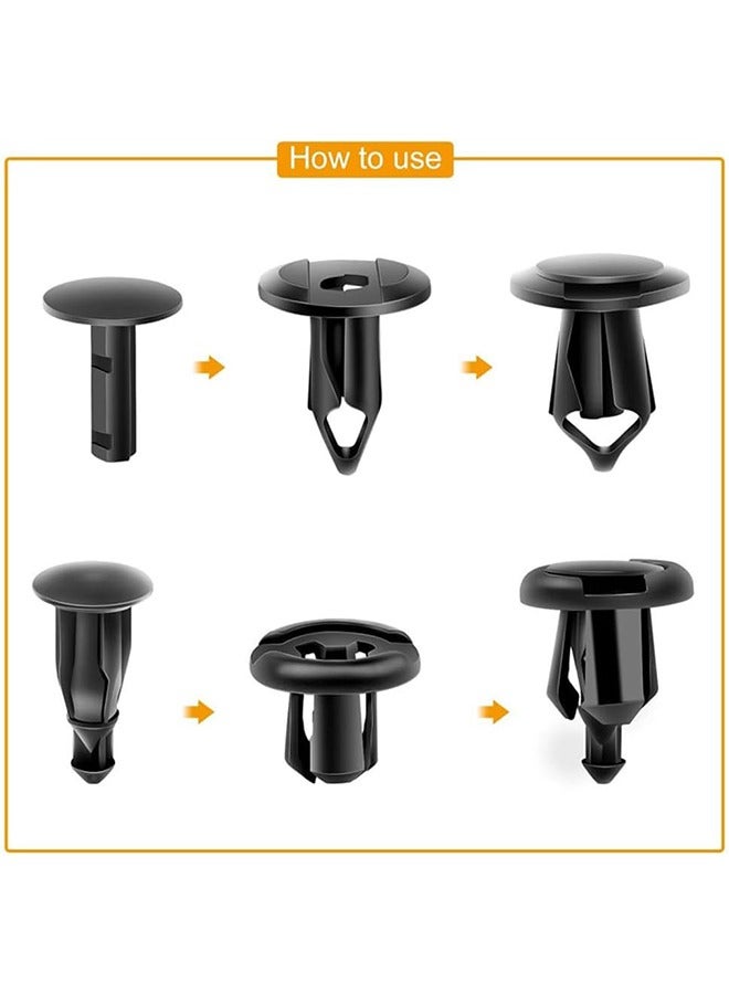 Generic 200 PCS Car Retainer Clips, Universal Plastic Fender Clips, Expansion Screws Replacement Kit, Fastener Rivet Clips  - Image 5
