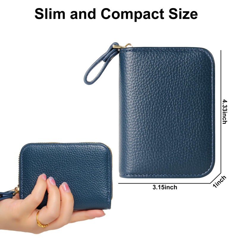EcoVision Credit Card Holder RFID Card Case Wallet, Small Accordion Zipper Card Case Holder, Card Organizer Case for Women Men - Image 4