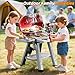 KIZONLY Kids Grill Playset for Toddlers 35 2Layer Outdoor BBQ Cooking Toy with Smoke Lights and Sounds Backyard Pretend Play Kitchen Set Outside Toys for Boys and Girls - Image 4
