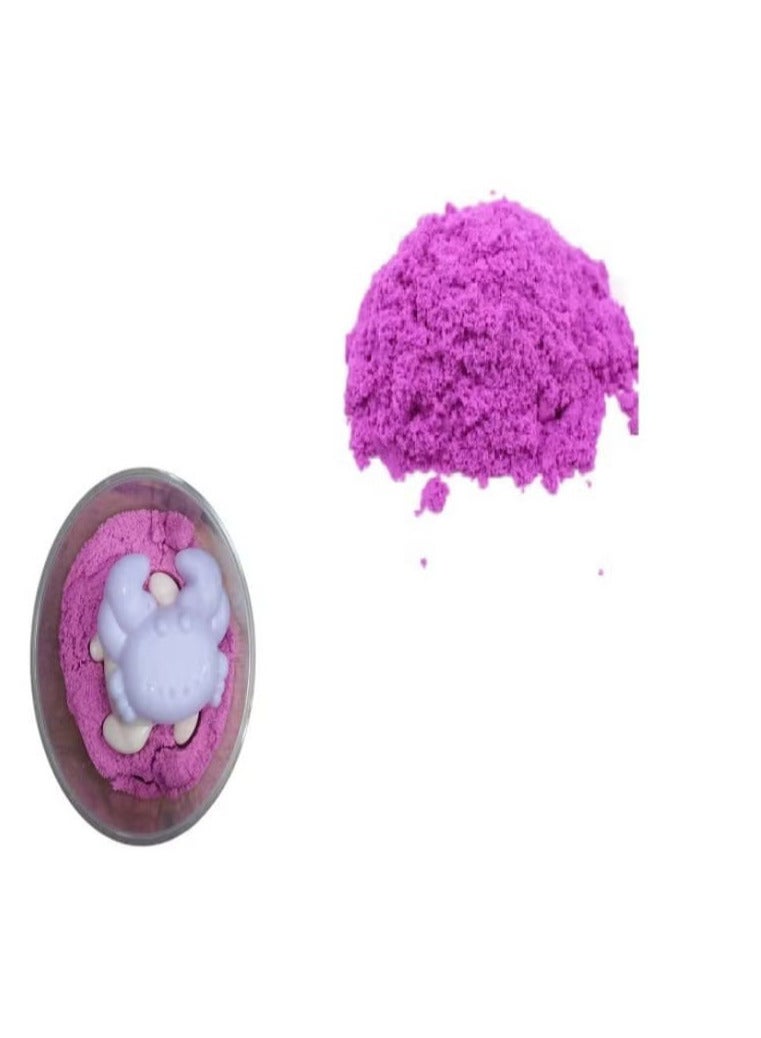 Magic Sand with 2 Animal Molds - Plasticine Underwater World Play Dough Kit, Colored Clay Kit, Castle Modeling Clay Kit, DIY Slime Toys (Purple) - Image 1