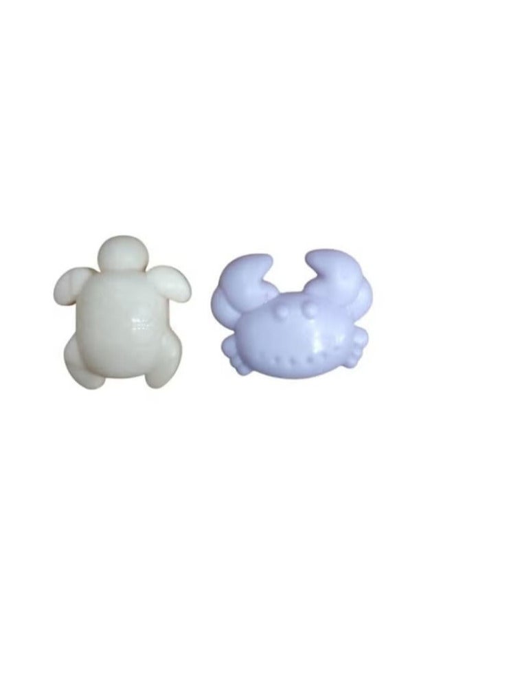 Magic Sand with 2 Animal Molds - Plasticine Underwater World Play Dough Kit, Colored Clay Kit, Castle Modeling Clay Kit, DIY Slime Toys (Purple) - Image 2