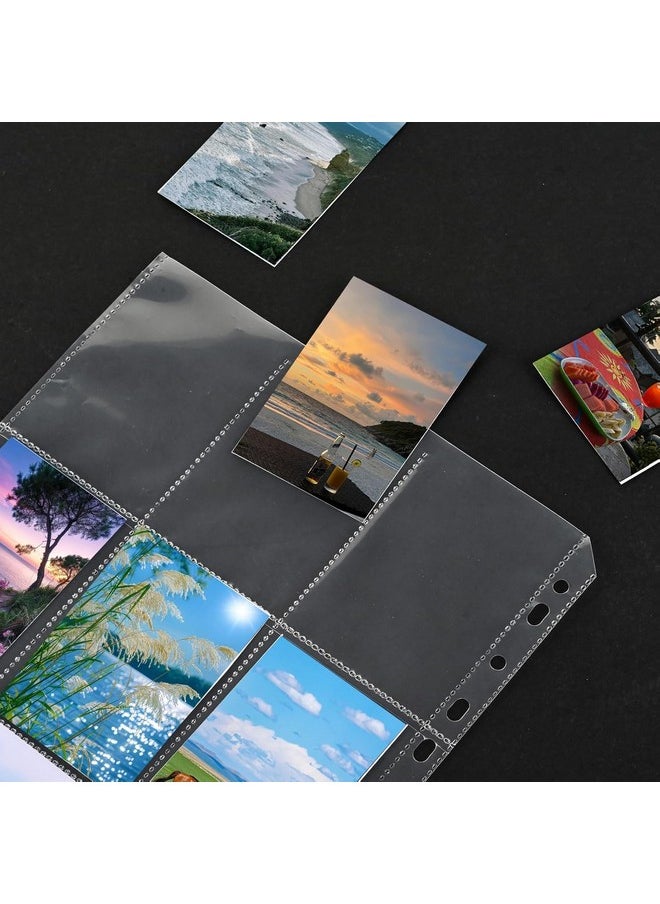 craftinova - 60 Pack 9 Pocket Card Sleeves Binder Sheets，Clear Trading Card Sleeve Pages Protector For 3 Ring Binder,11 Holes Trading Card Binder Sleeves Fit For Baseball,Football,Game,Business Cards - Image 1