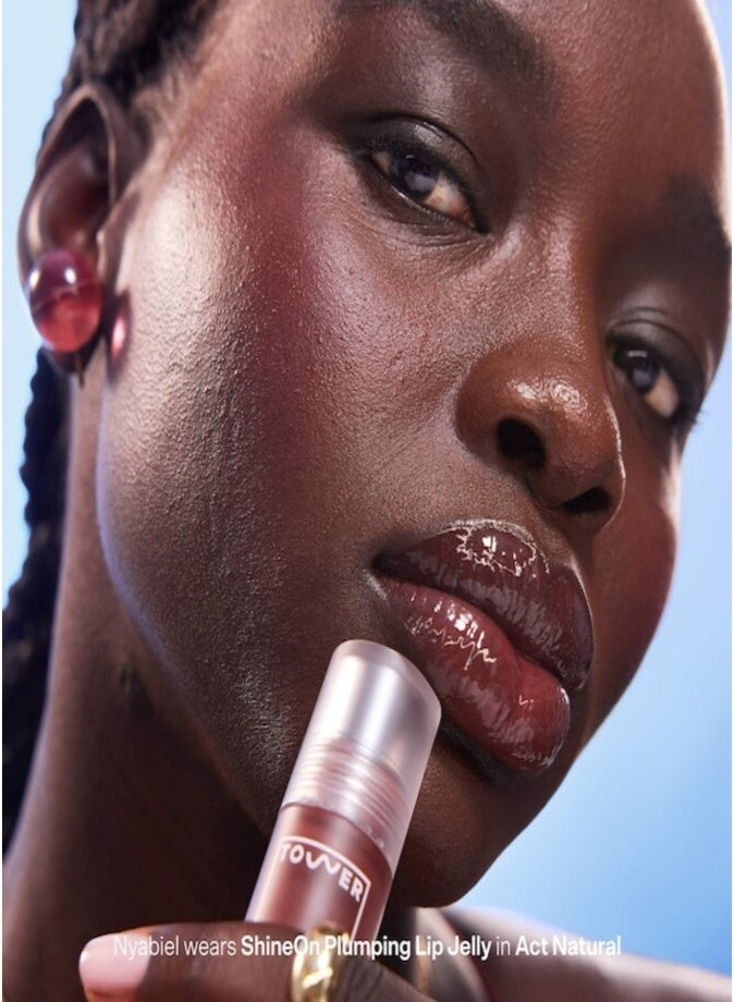 تاور 28 زيت الشفاه ShineOn Plumping Jelly من Tower 28 (سعة 5 مل) – زيت شفاه مرطب ولامع يمنح الشفاه مظهراً ممتلئاً بتركيبة غير لزجة. - Image 3