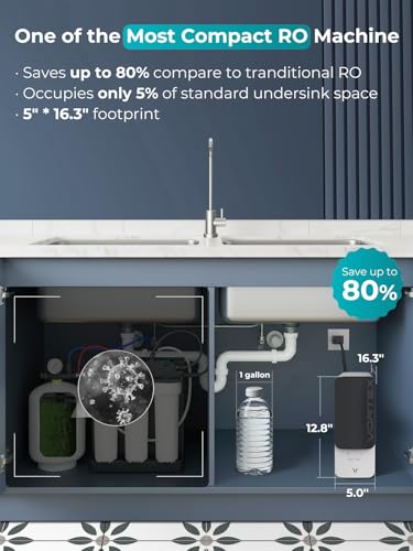 VIOMI 600GPD RO Water Filtration System, TDS and PFOS/PFOA Reduction, 9-Stage Reverse Osmosis Water Filter, NSF/ANSI 42, 53, and 372 Certified, Tankless Reverse Osmosis System Under Sink with Faucet - Image 4