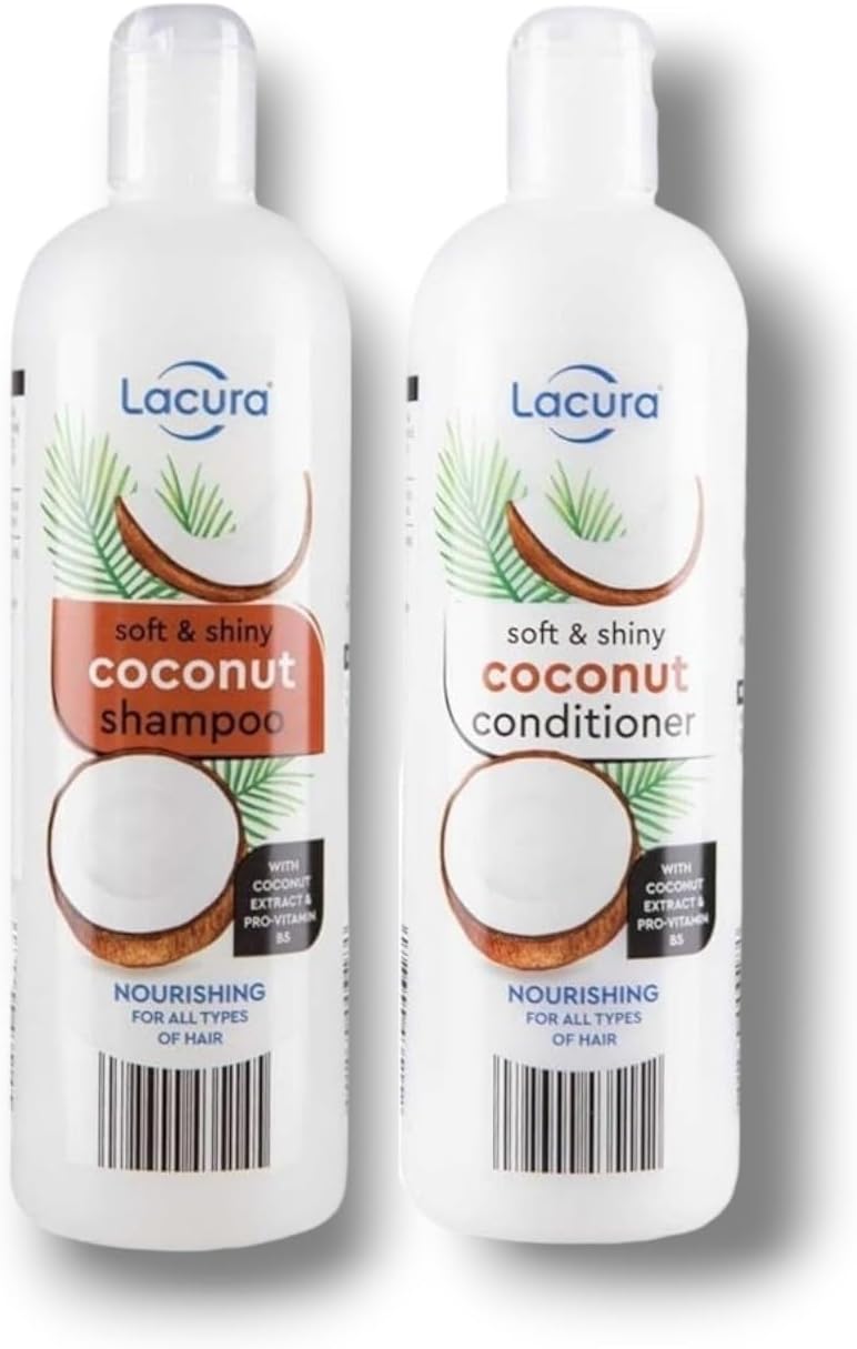 Lcur Aldi Coconut Shampoo Conditioner Set Soft Shiny 500mL Each