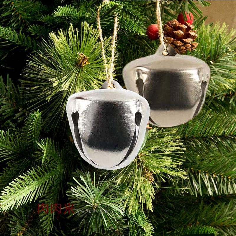 KISEER 100 Pcs Jingle Bells Bulk, 1 Inch Craft Bells for DIY Christmas Home Decoration (Silver) - Image 5