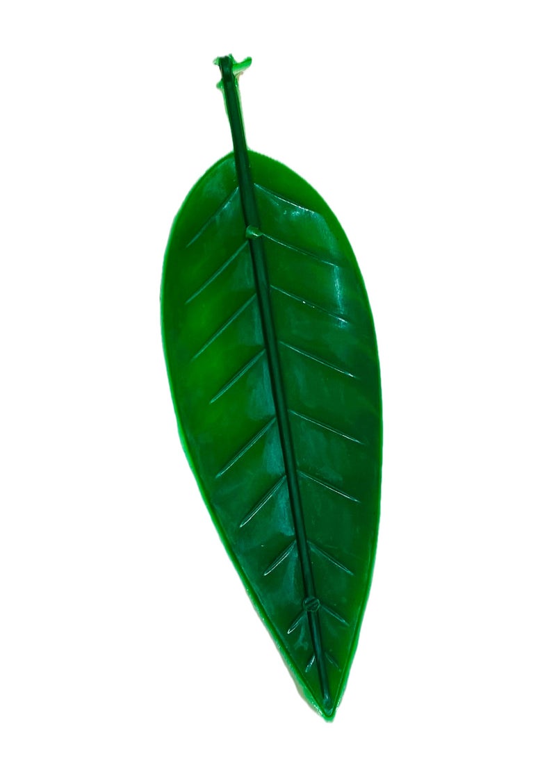Generic أوراق المانجو الاصطناعية للزينة والحرف اليدوية وصنع الأكاليل (12 قطعة)  - Image 5