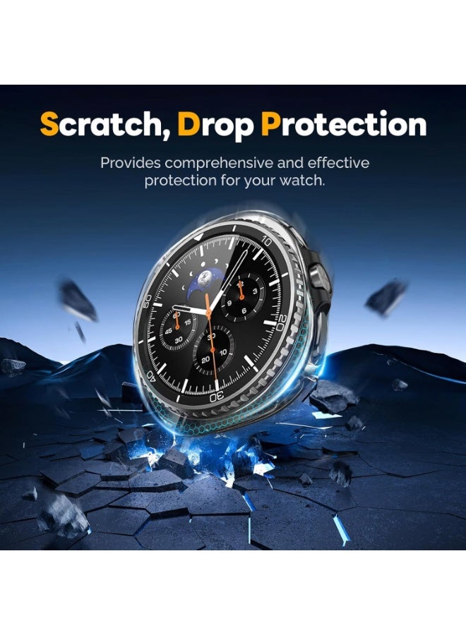Samsung Galaxy Watch8 Classic Screen Protector Case Accessories, Protective Face Cover, Hard Bumper Built-in Tempered Glass Film - Image 2