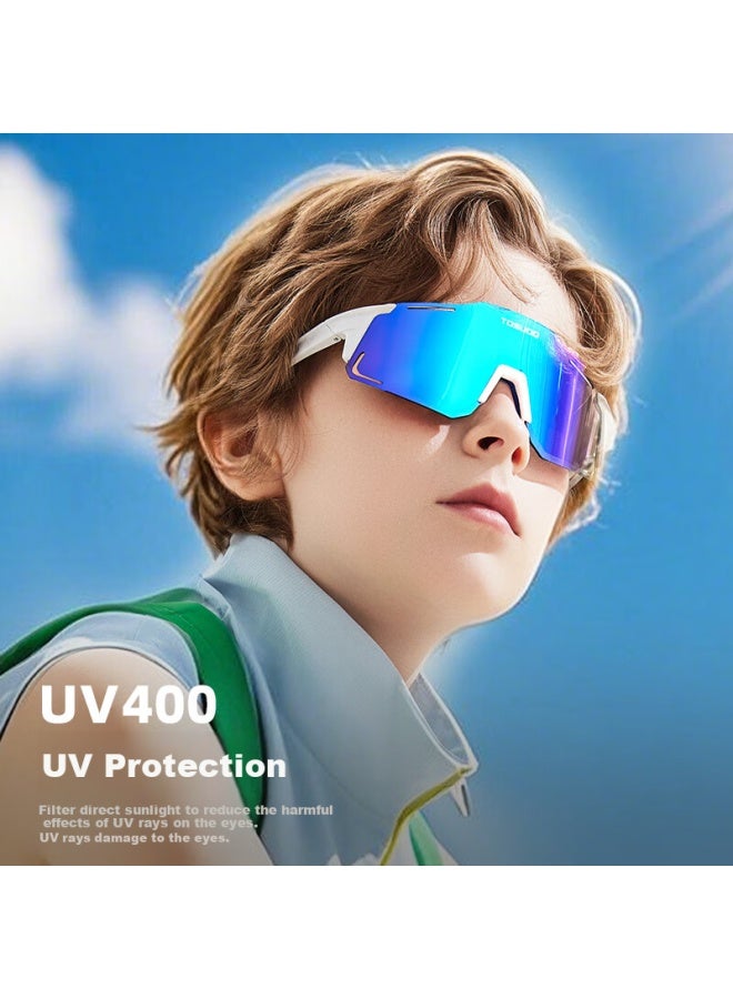 TOSUOD Tasiduizhang Children's Bicycle Riding Gl, Youth Boys And Girls Windproof Sandproof Colorful Polarized Skateboard Balance Bike Goggles - Image 5