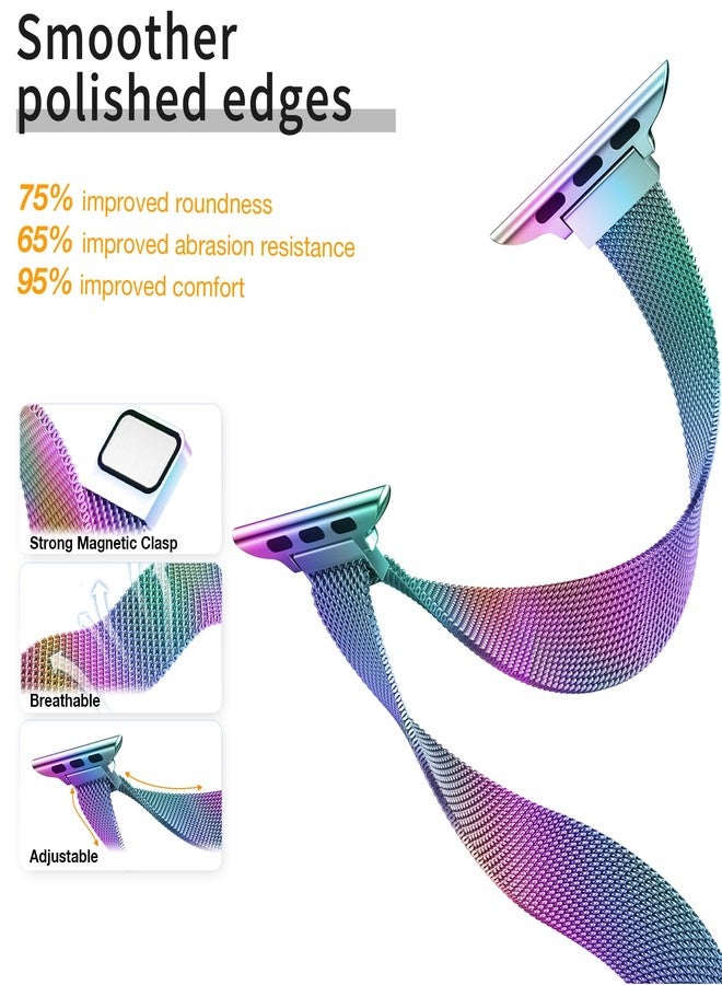 MARGE PLUS Slim Milanese Loop Compatible with Apple Watch Band for women 41mm 40mm 38mm 42mm 46mm 45mm 44mm, Stainless Steel Magnetic Mesh Strap work on iWatch Bands Series 11 10 9 8 7 6 5 4 3 & SE 3 - Image 3