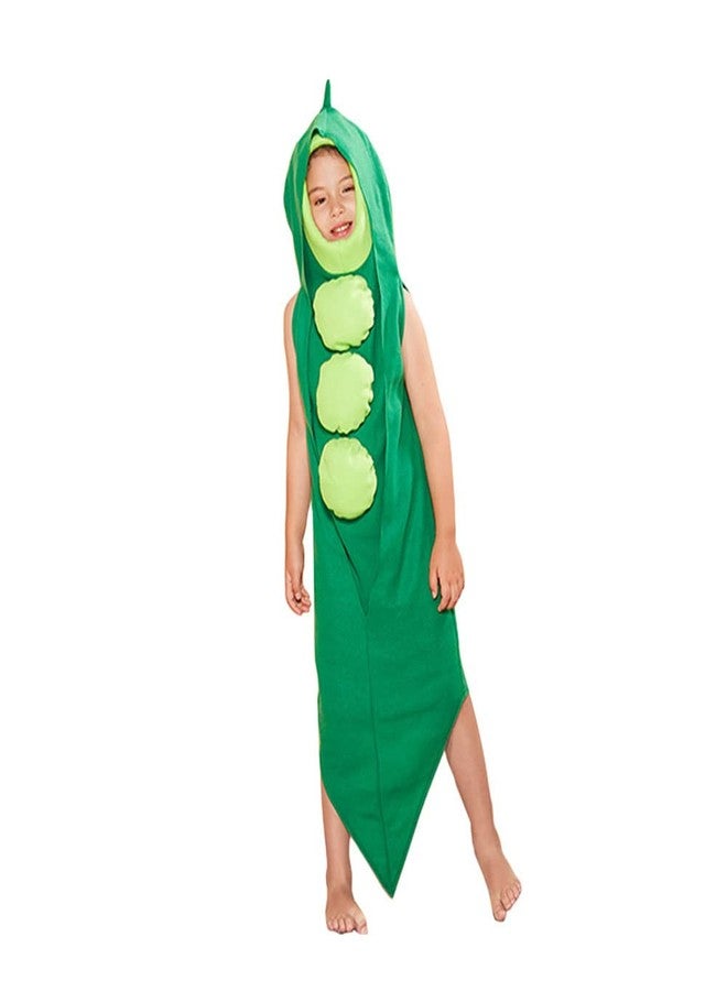 STIOEDYUAN Pea Pod Costume for Kids Funny Fruits Veggies Food Halloween Costume Party Slip On One Piece Outfit Cosplay (Green, Large) - Image 3