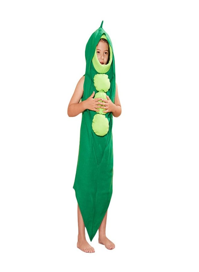 STIOEDYUAN Pea Pod Costume for Kids Funny Fruits Veggies Food Halloween Costume Party Slip On One Piece Outfit Cosplay (Green, Large) - Image 4