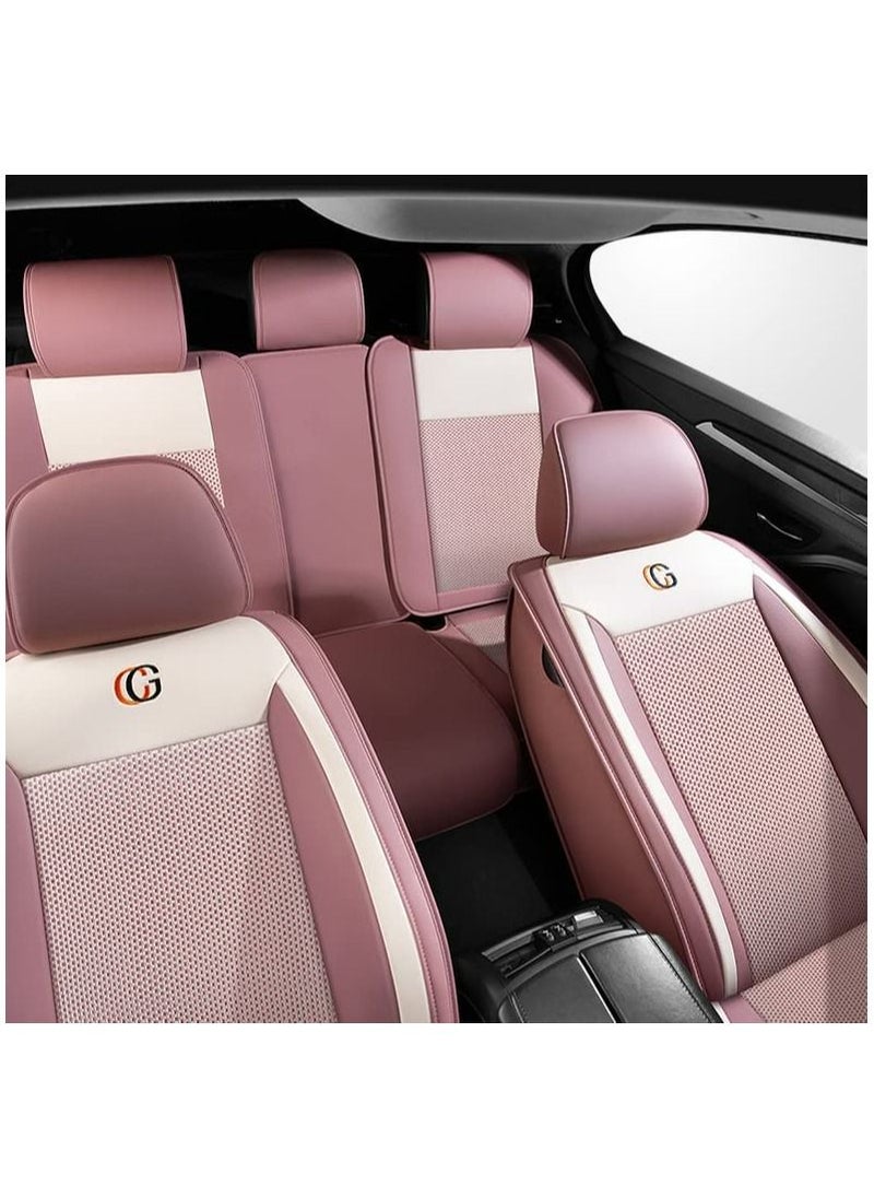 Car Seat Cover Luxury PU Leather Full Set with Pillows Breathable(Pink) - pzsku/Z1D4D465435FE94B40BDFZ/45/_/1652966223/1033b314-cfd1-4a84-8a91-0e9b61af0fab