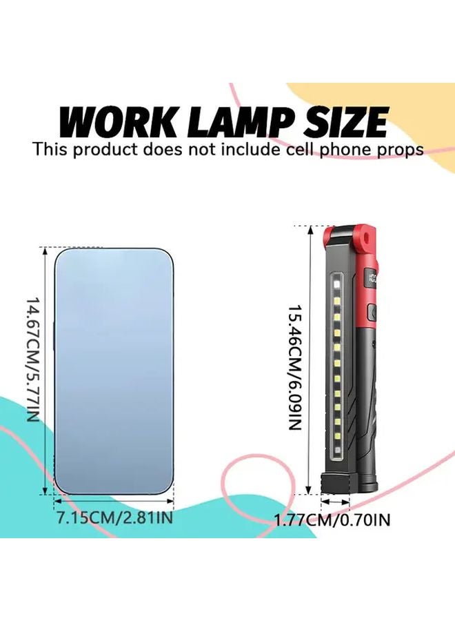 Green USB Rechargeable Magnetic Hands Free Flashlight 4 Modes LED Torch - Image 4