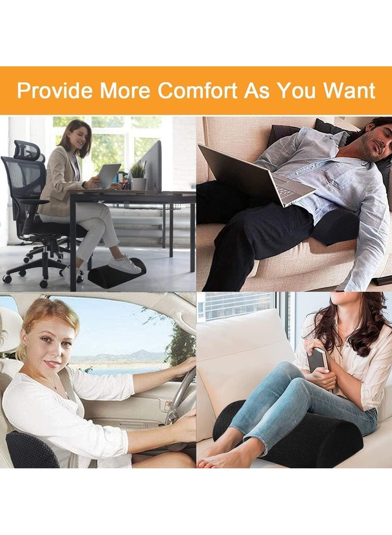 مسند للقدمين، مسند قدم من إسفنج الذاكرة 50D، مسند للقدمين أسفل المكتب، وسادة مسند للقدمين، مسند قدم للمكتب، غطاء قابل للغسل، مسند قدم للمكتب لآلام أسفل الظهر والركبة في المنزل أثناء السفر بالطائرة - Image 4
