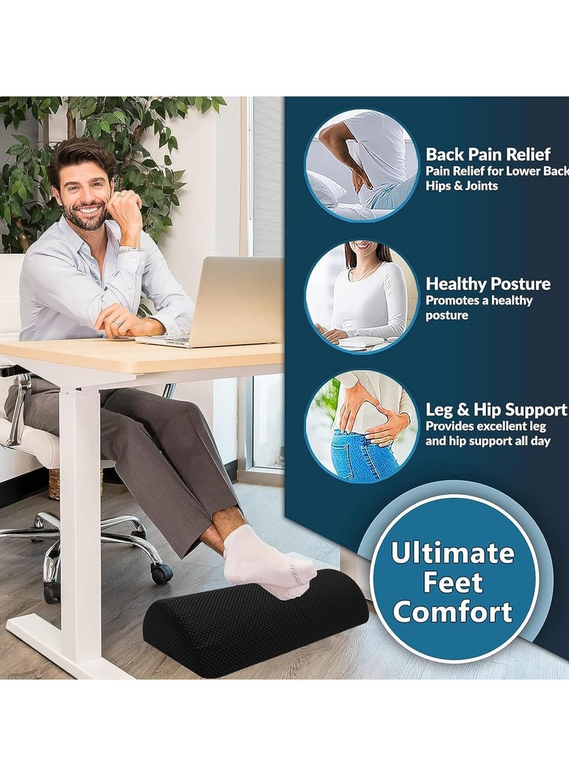 مسند للقدمين، مسند قدم من إسفنج الذاكرة 50D، مسند للقدمين أسفل المكتب، وسادة مسند للقدمين، مسند قدم للمكتب، غطاء قابل للغسل، مسند قدم للمكتب لآلام أسفل الظهر والركبة في المنزل أثناء السفر بالطائرة - Image 5