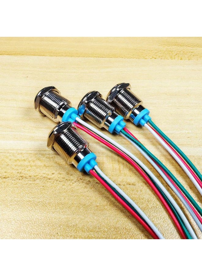 Gebildet Bi-Color(Green&Red) 12mm(1/2 inch) Energy Saving Indicator Light, 12mm 2 color LED Light 12V/24V/ 20mA Panel Mount Light for Car Truck Boat Auto Part(Pack of 4) - Image 3
