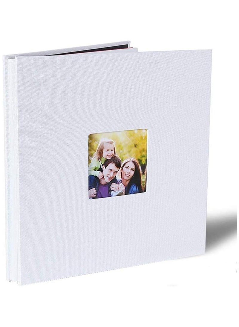 ألبوم صور ذاتي الالتصاق مكون من 40 صفحة (27 × 28 × 3 سم) - دفتر قصاصات أبيض ممتاز لحفلات الزفاف في الإمارات العربية المتحدة وذكريات السفر الصحراوي والتراث العائلي | صفحات سميكة خالية من الأحماض، غلاف مقاوم للرمال - Image 2