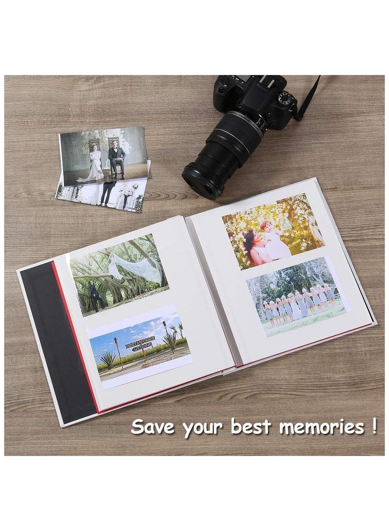 ألبوم صور ذاتي الالتصاق مكون من 40 صفحة (27 × 28 × 3 سم) - دفتر قصاصات أبيض ممتاز لحفلات الزفاف في الإمارات العربية المتحدة وذكريات السفر الصحراوي والتراث العائلي | صفحات سميكة خالية من الأحماض، غلاف مقاوم للرمال - Image 3