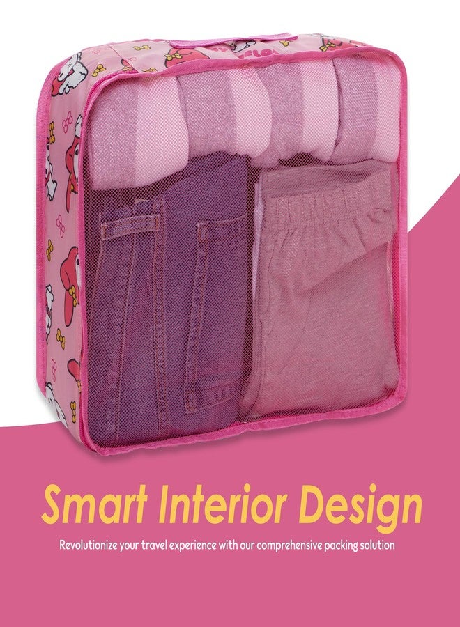 Sanrio's Hello Kitty Packing Cubes - 5 Piece Packing Cube Bags - Travel Essentials - Suitcase Luggage Organizer Set - Hello Kitty and Friends, My Melody, Kerromi, Kerropi, Badtz-Maru (My Melody) - Image 5