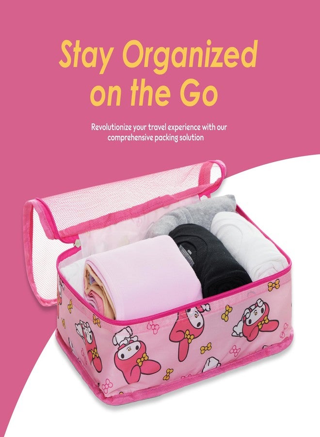 Sanrio's Hello Kitty Packing Cubes - 5 Piece Packing Cube Bags - Travel Essentials - Suitcase Luggage Organizer Set - Hello Kitty and Friends, My Melody, Kerromi, Kerropi, Badtz-Maru (My Melody) - Image 4