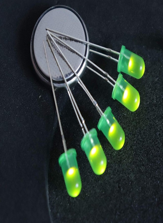 إلكترونيك سبايسس مصابيح LED خضراء 5 مم، مصابيح LED (أخضر داخل أخضر) أساسية، عبوة من 100 قطعة - Image 4